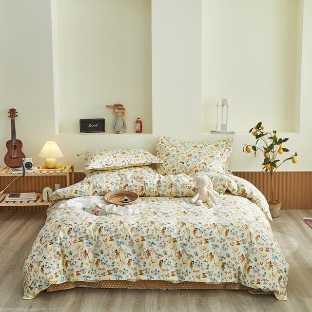 Yellow Pastoral Bedding set